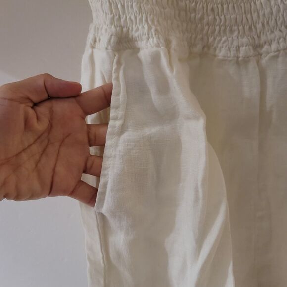 Weworewhat Smocked Romper, Linen white Size S - Picture 7 of 15